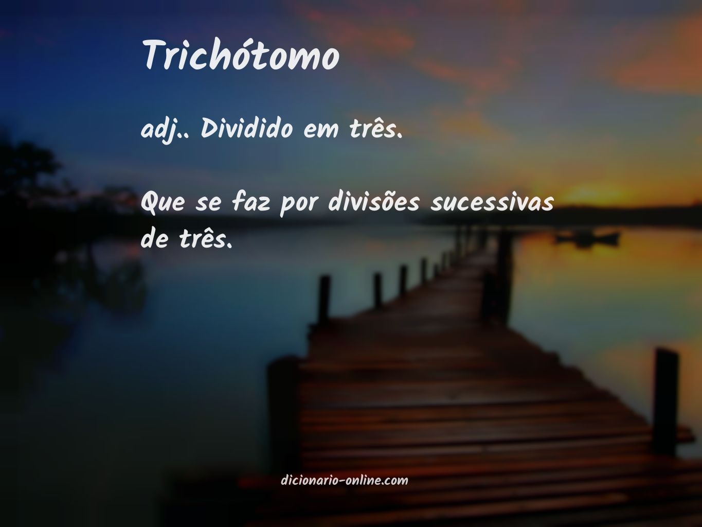 Significado de trichótomo