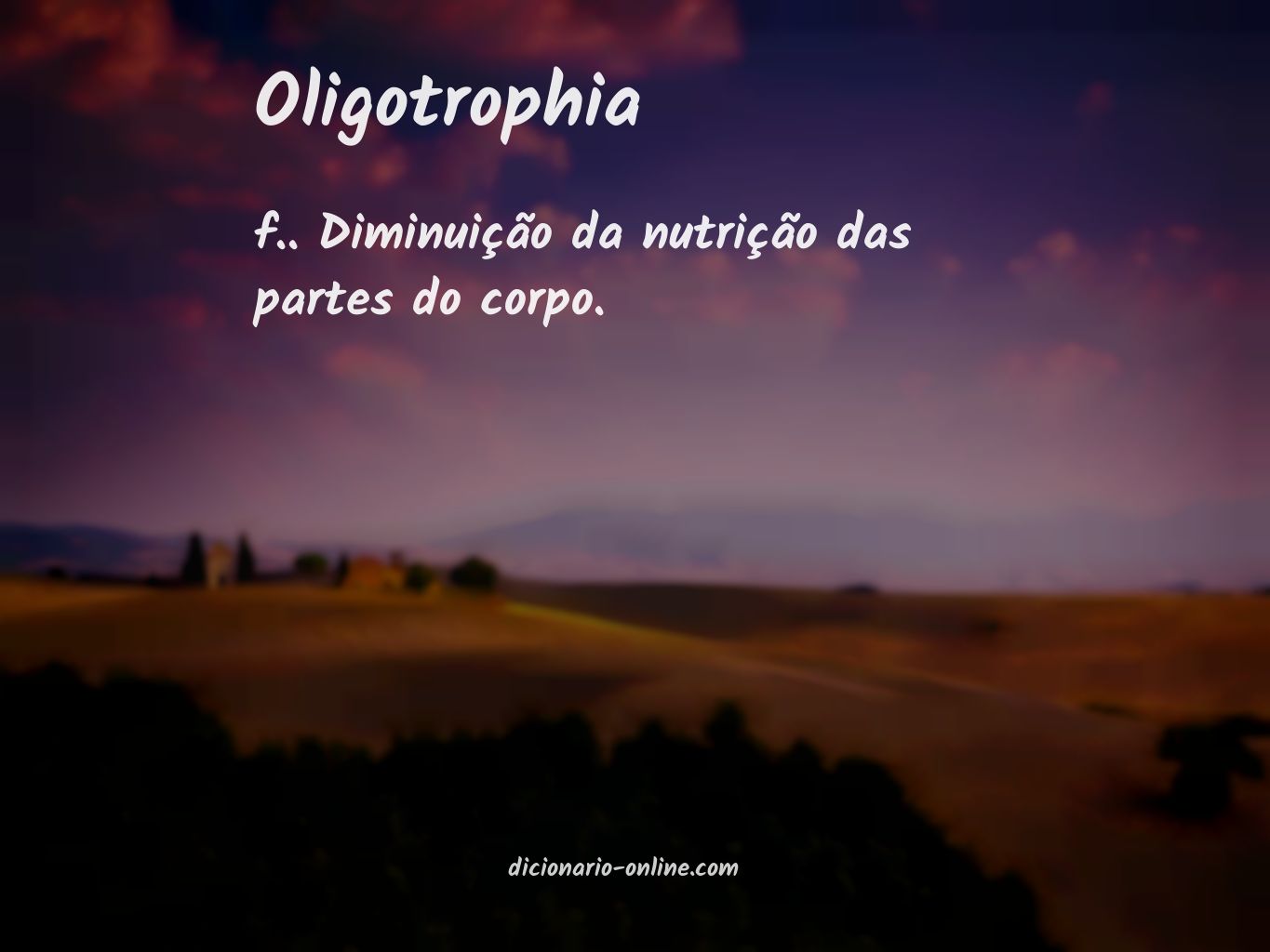 Significado de oligotrophia