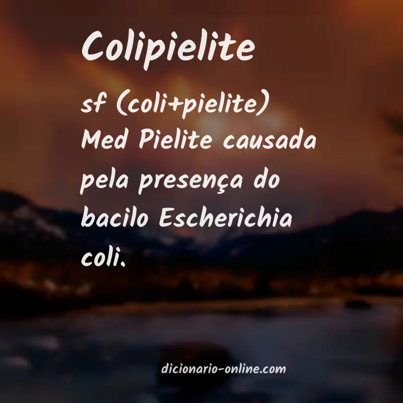 Significado de colipielite