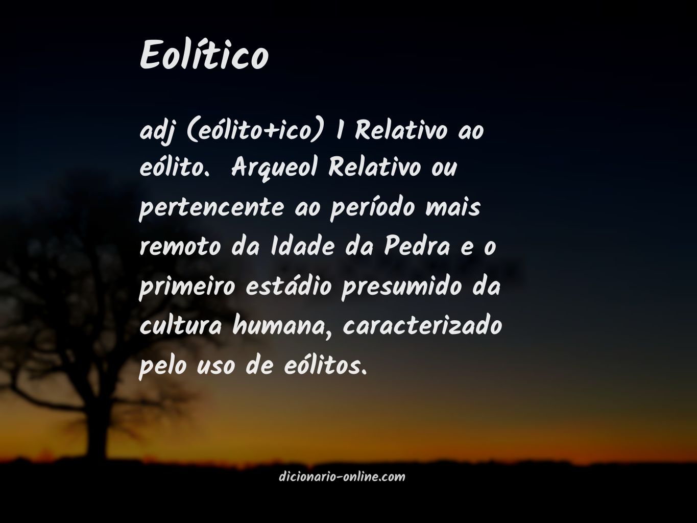 Significado de eolítico