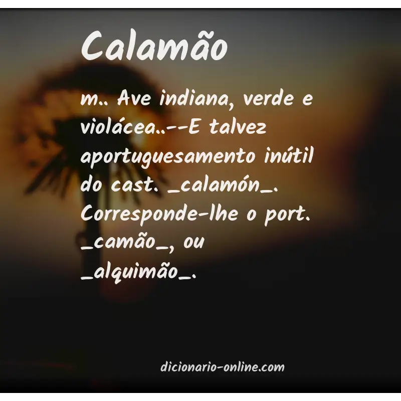 Significado de calamão