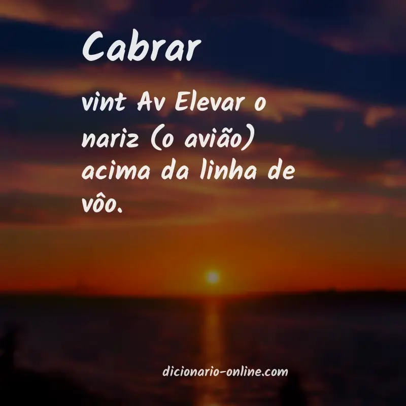 Significado de cabrar