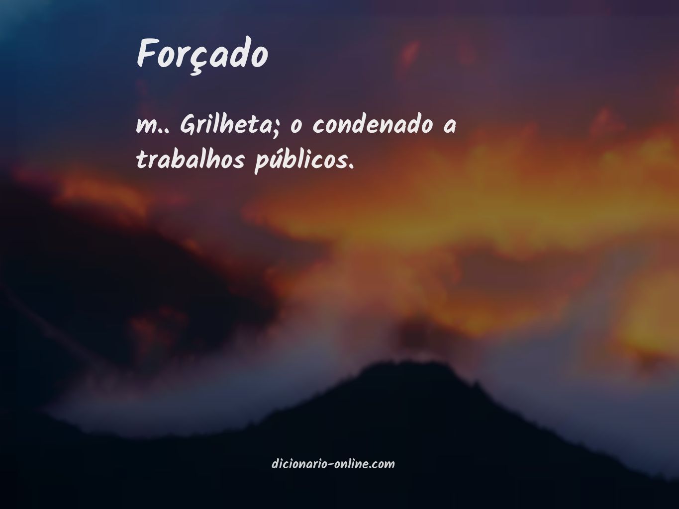 Significado de forçado