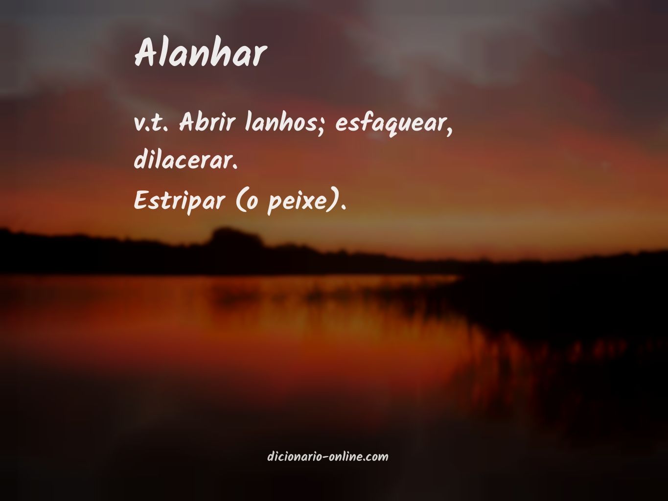 Significado de alanhar