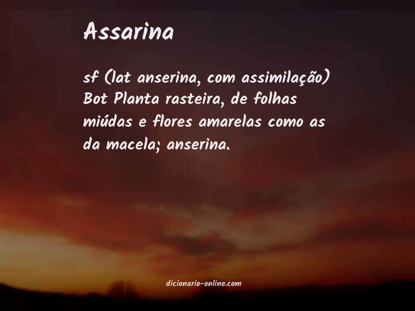 Significado de assarina