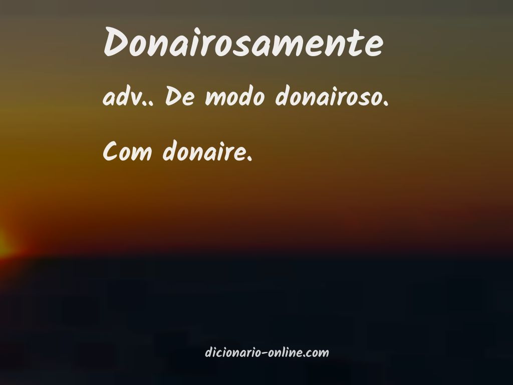 Significado de donairosamente