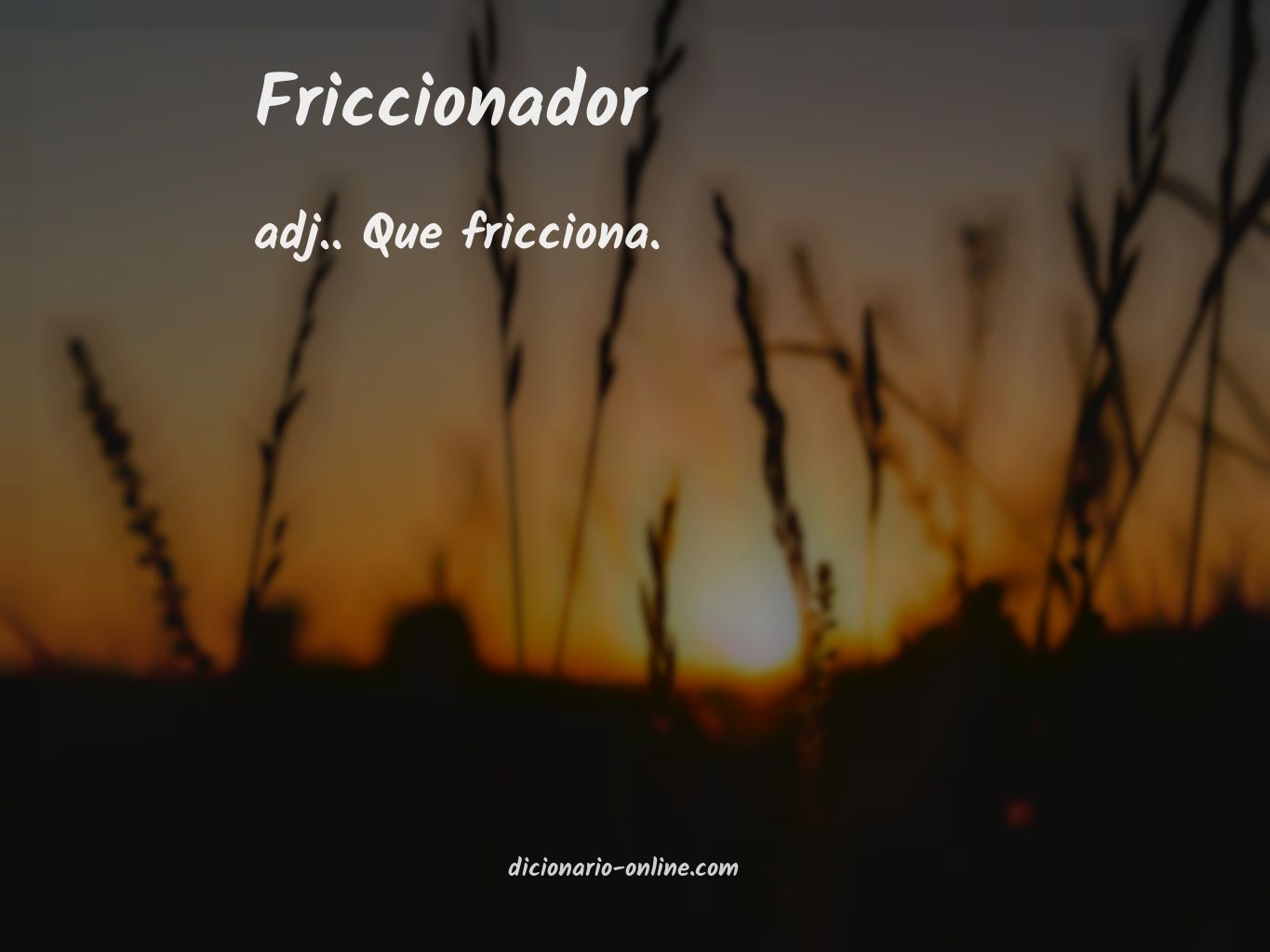 Significado de friccionador