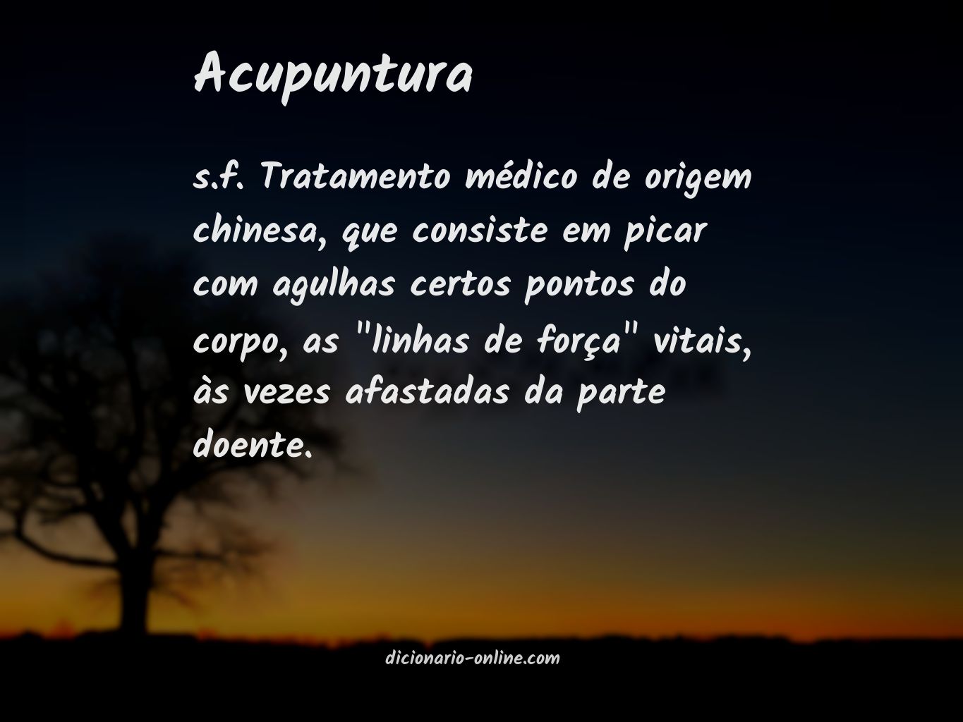 Significado de acupuntura