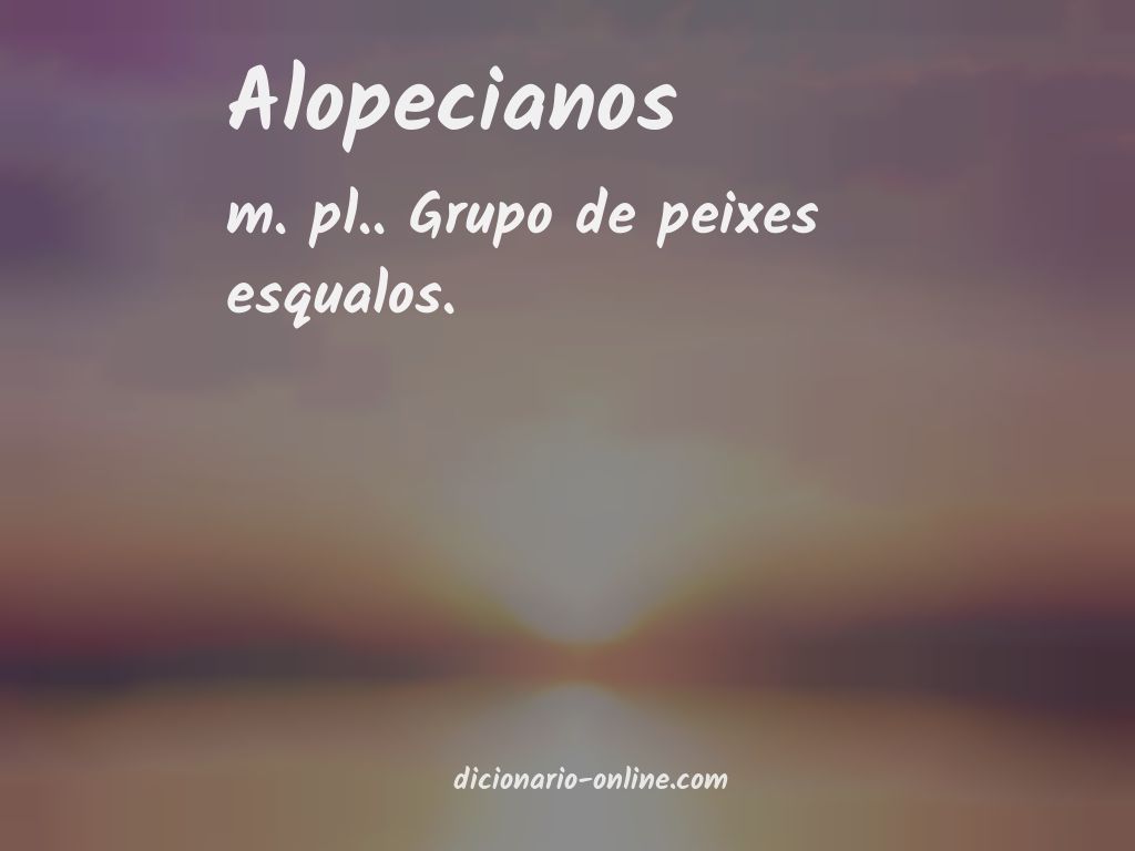 Significado de alopecianos