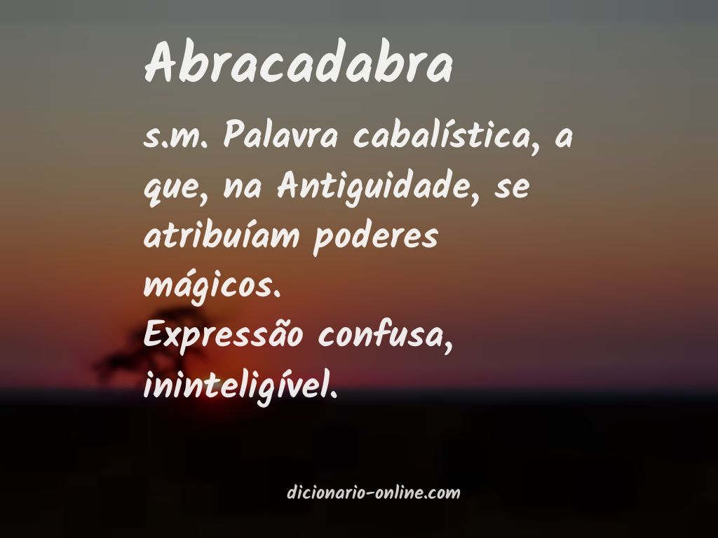 Significado de abracadabra