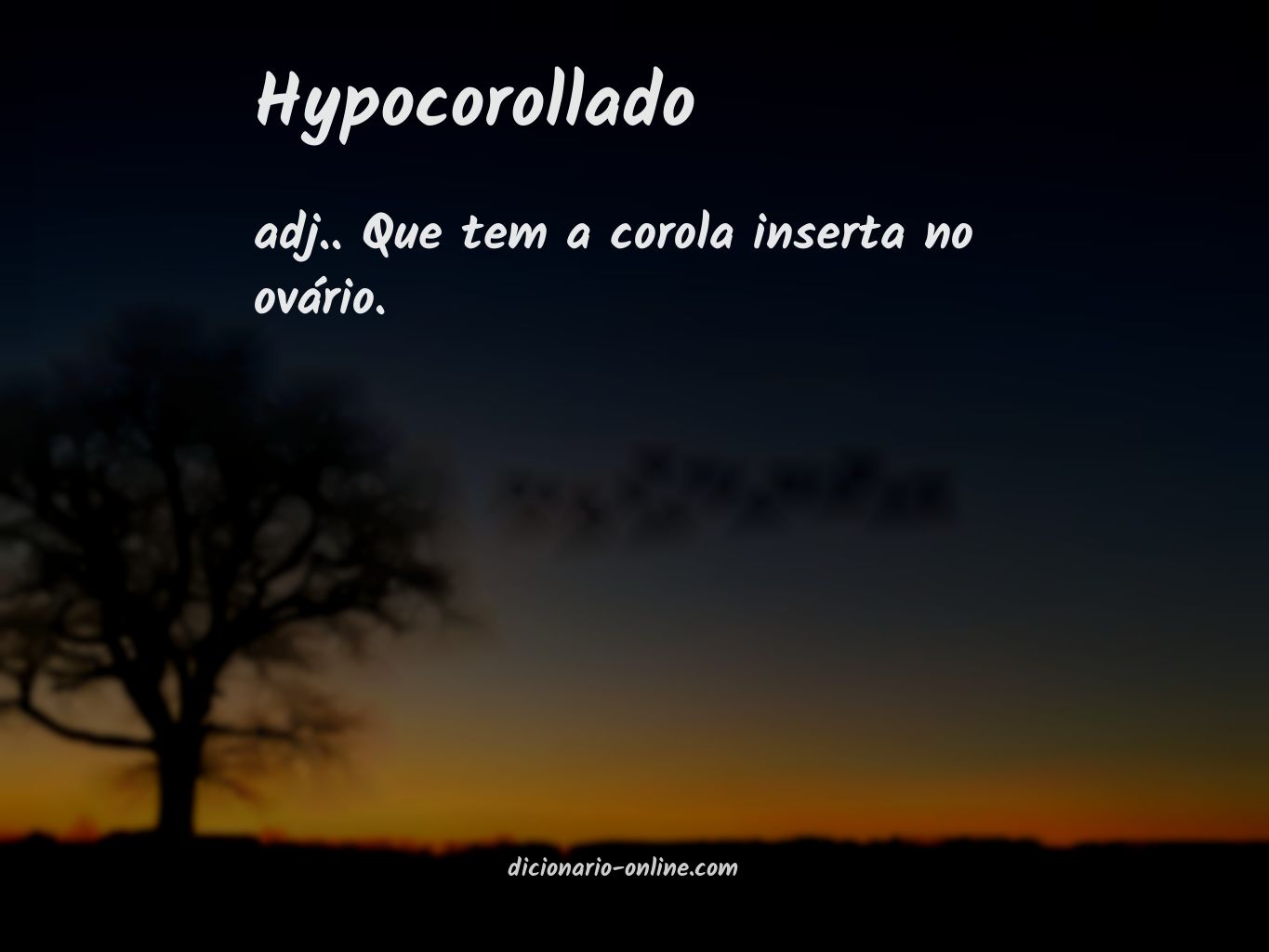 Significado de hypocorollado