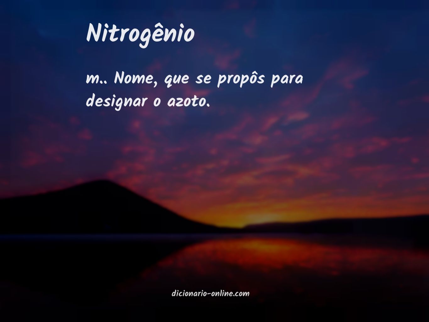 Significado de nitrogênio