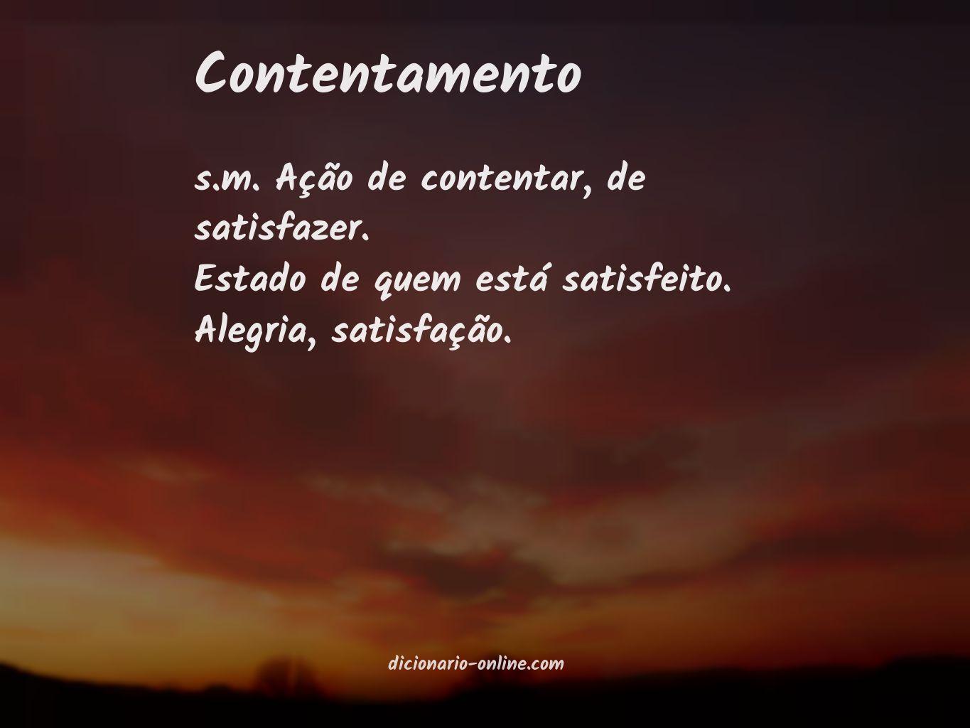Significado de contentamento