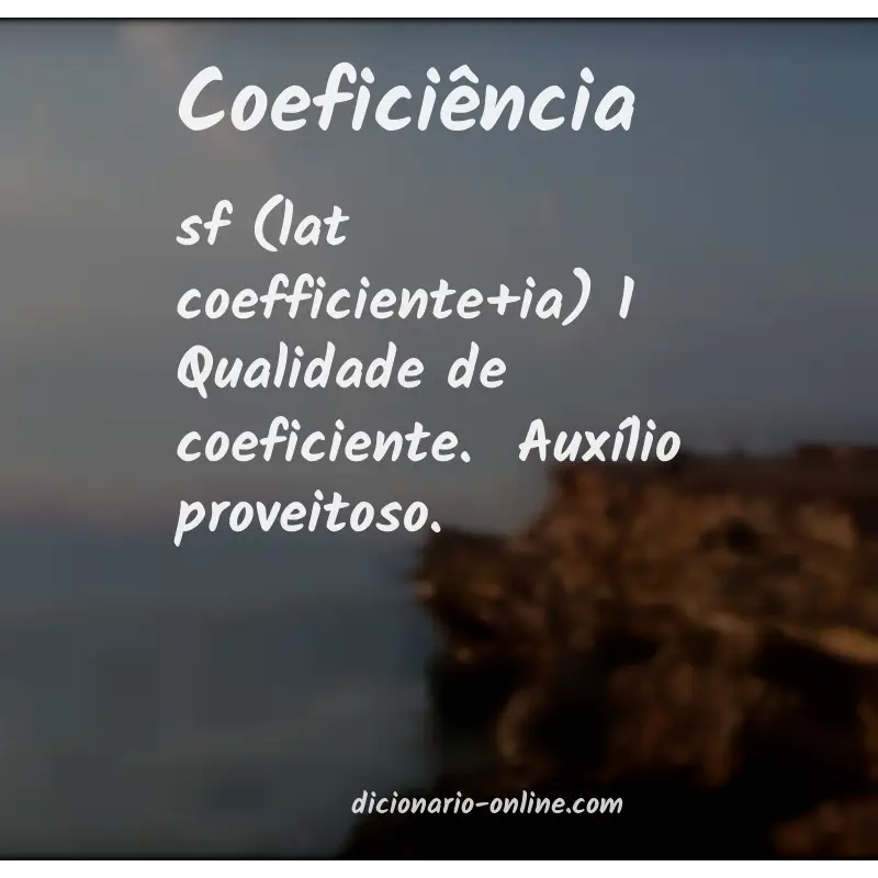 Significado de coeficiência