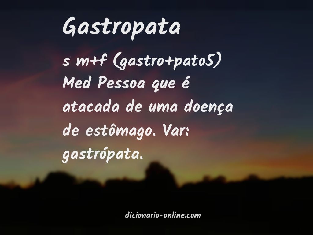 Significado de gastropata