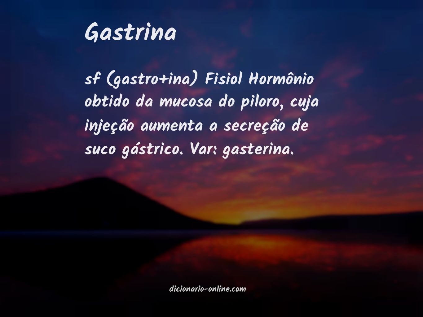 Significado de gastrina