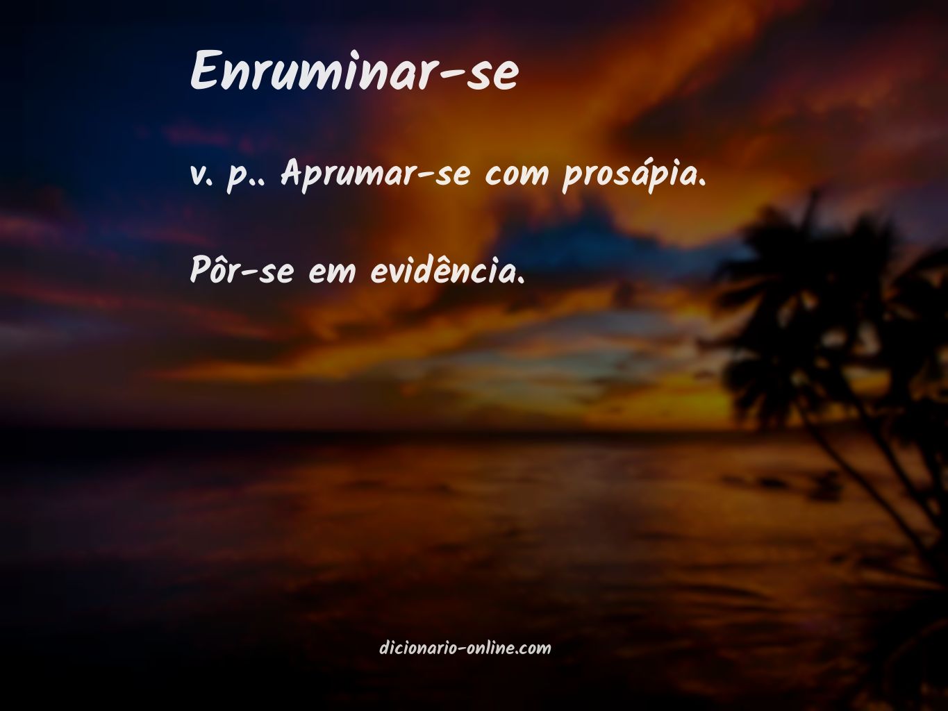 Significado de enruminar-se