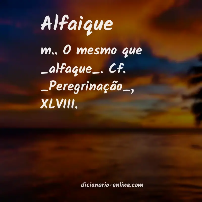 Significado de alfaique
