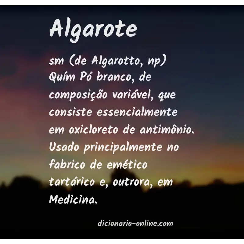 Significado de algarote