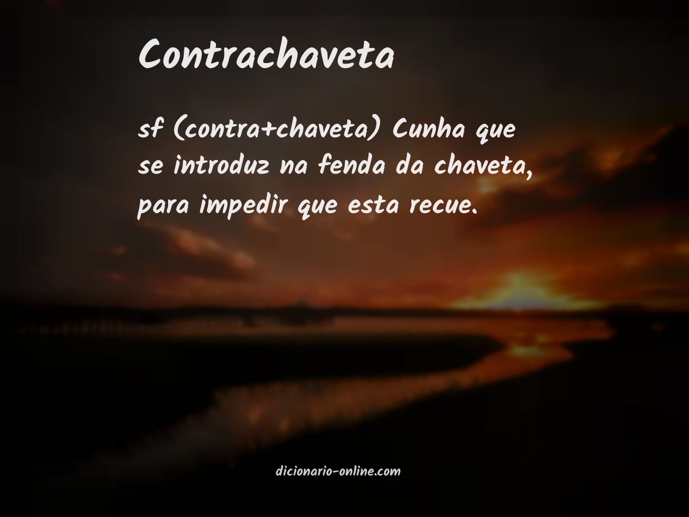 Significado de contrachaveta