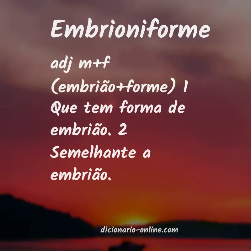 Significado de embrioniforme