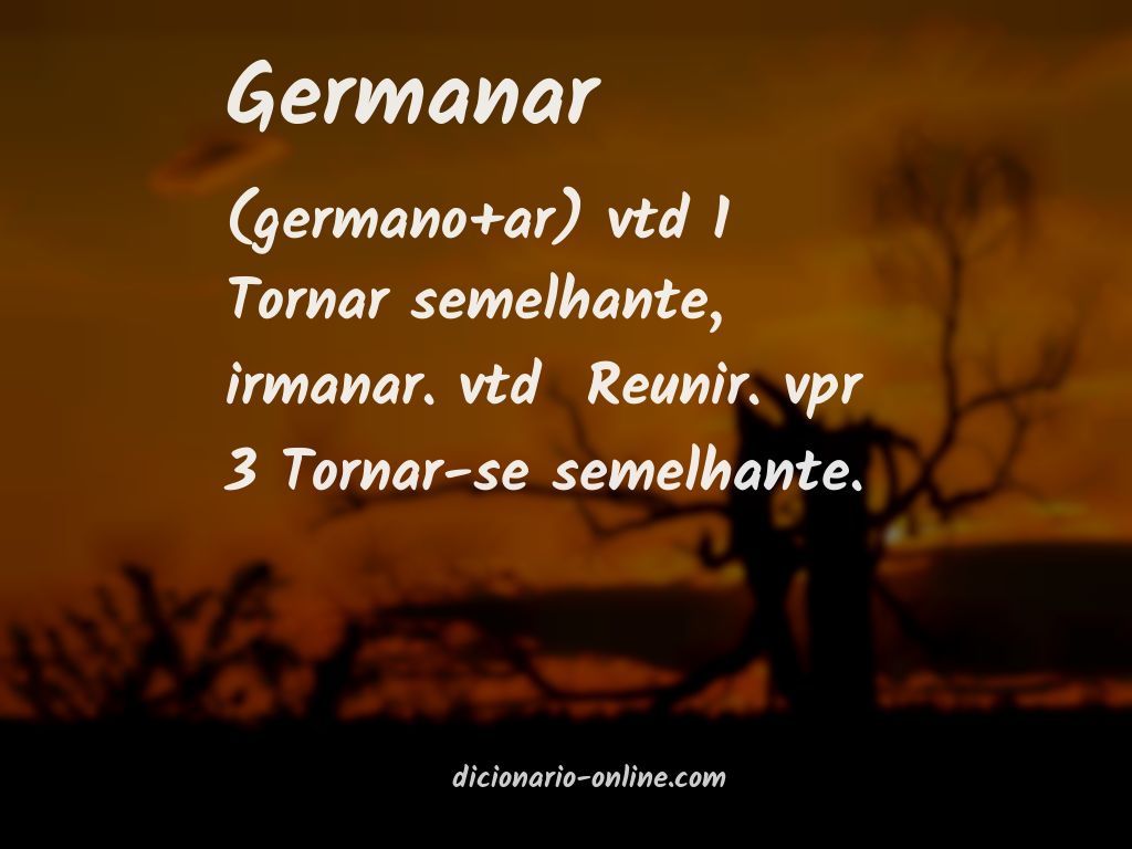 Significado de germanar