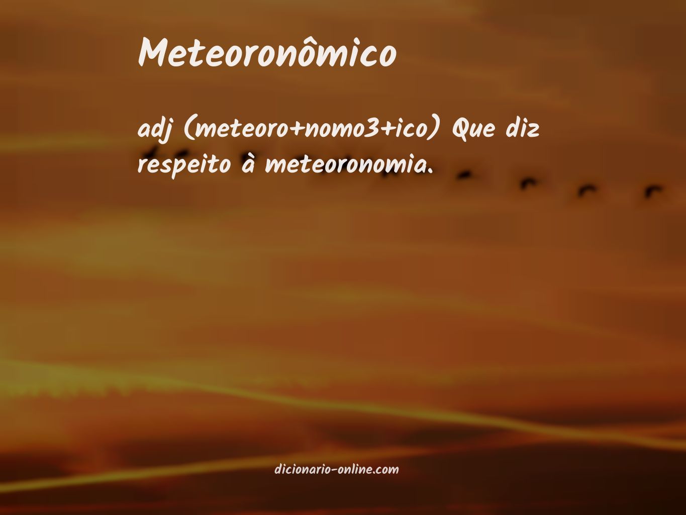 Significado de meteoronômico