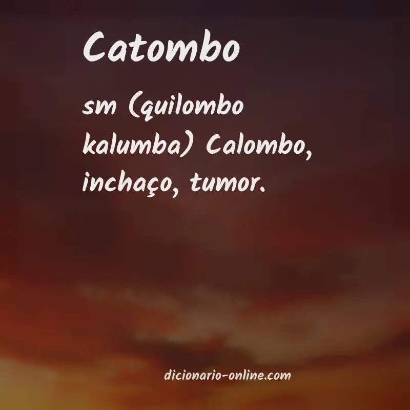 Significado de catombo