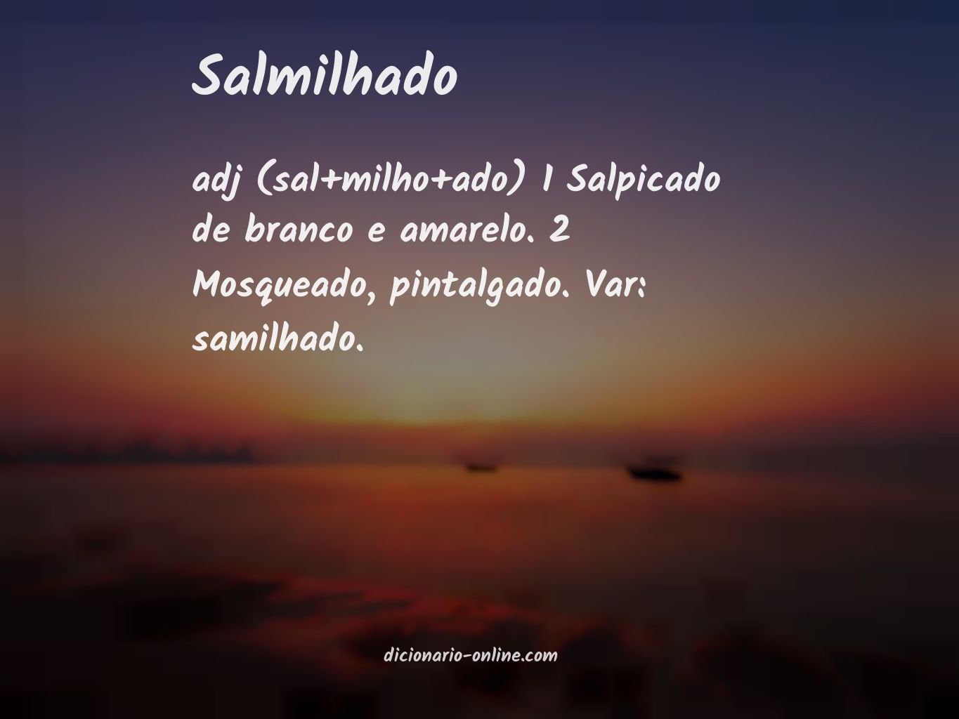 Significado de salmilhado