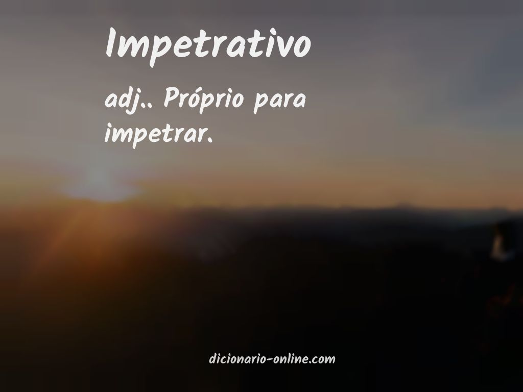 Significado de impetrativo