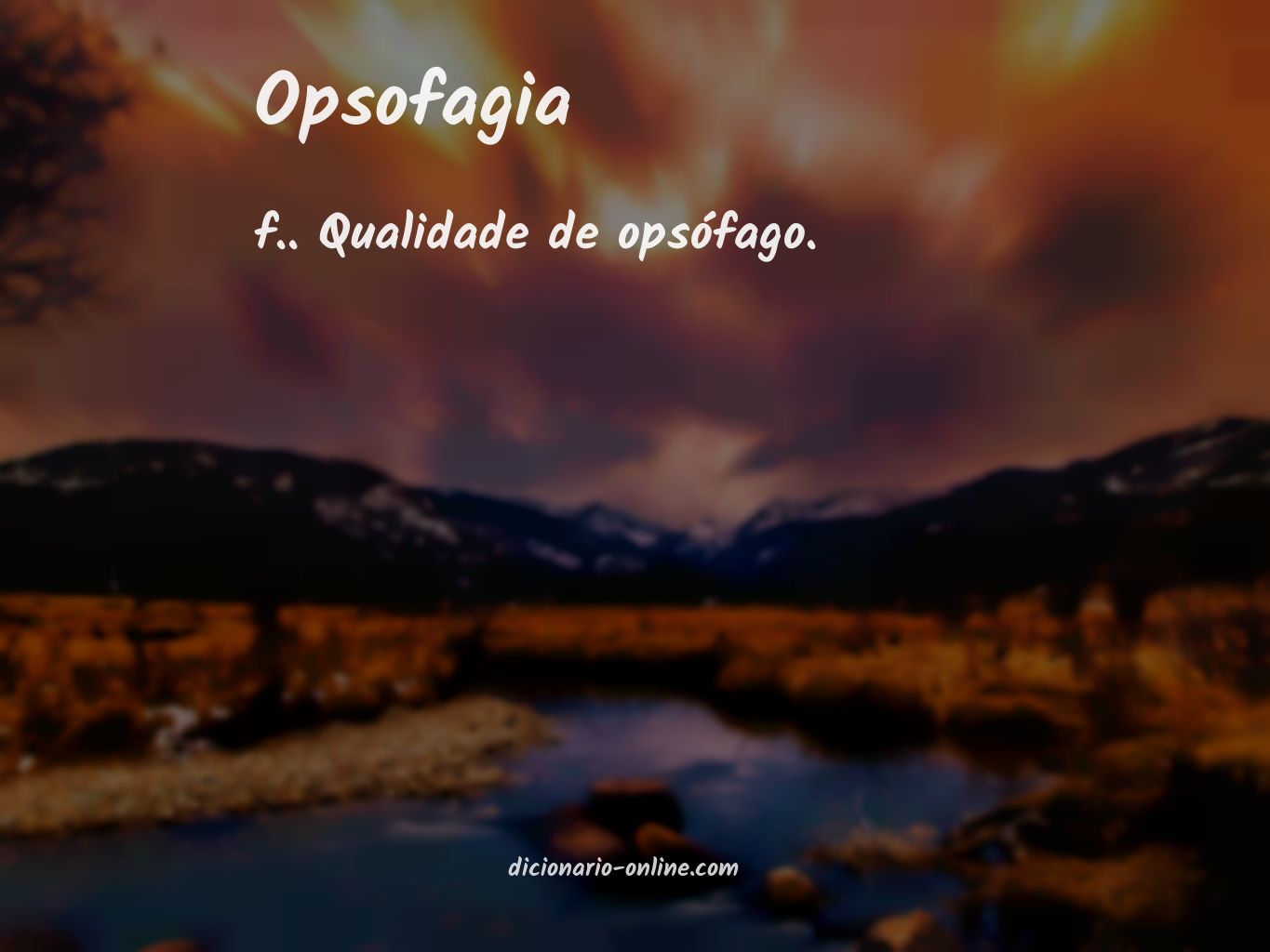 Significado de opsofagia