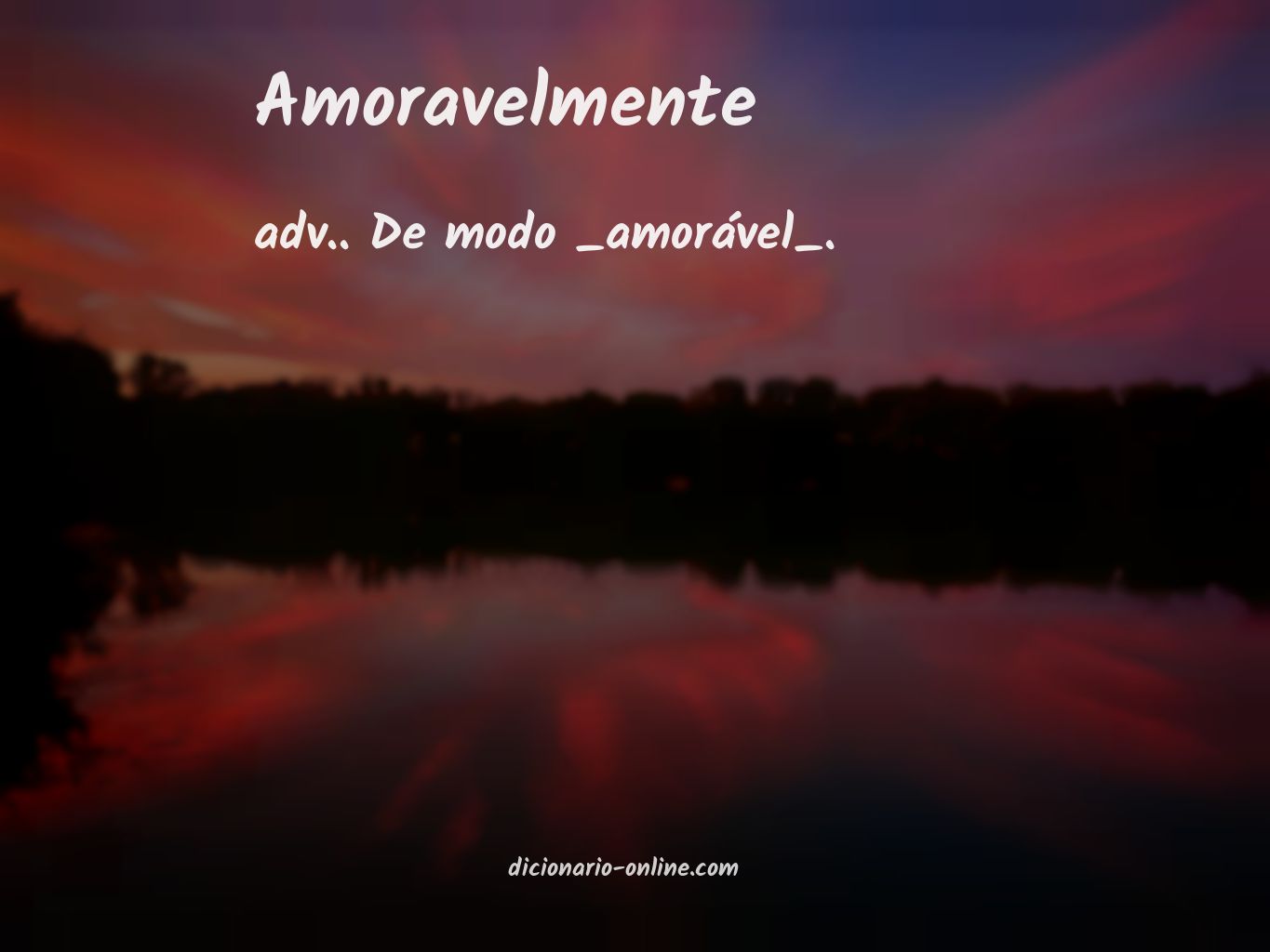 Significado de amoravelmente