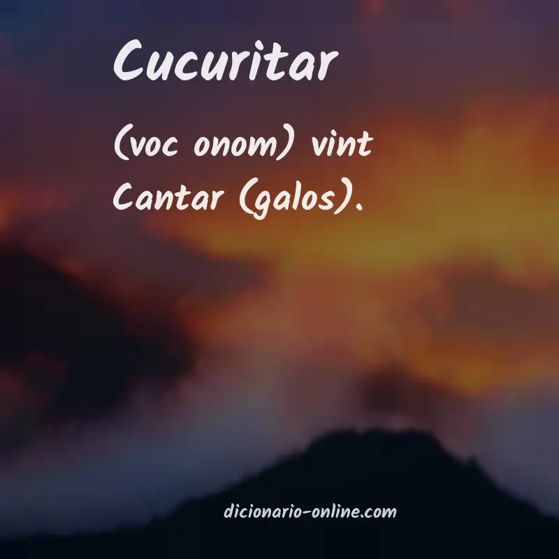 Significado de cucuritar