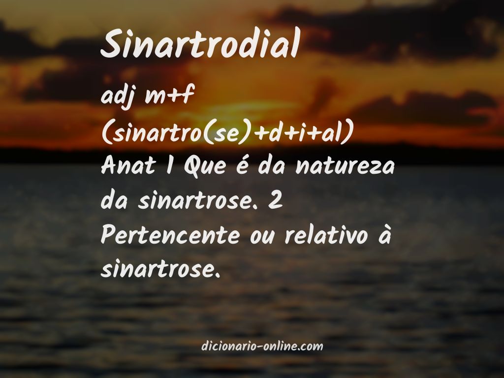 Significado de sinartrodial