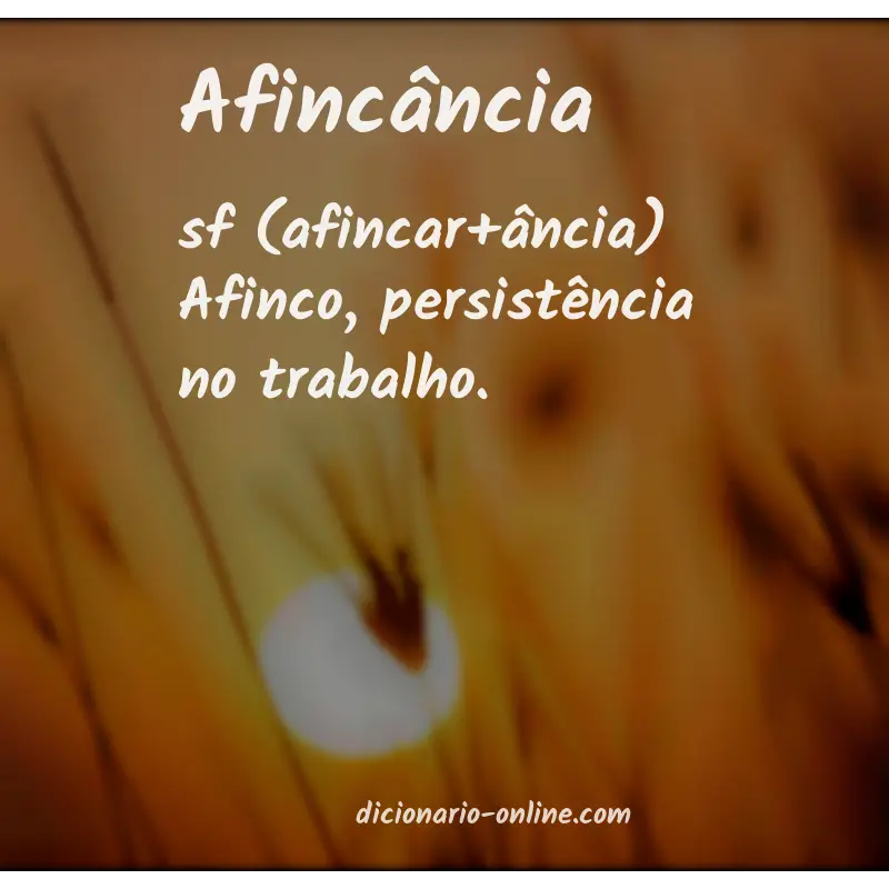 Significado de afincância