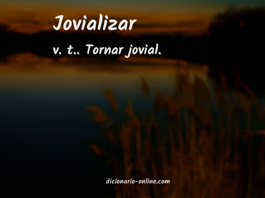 Significado de jovializar