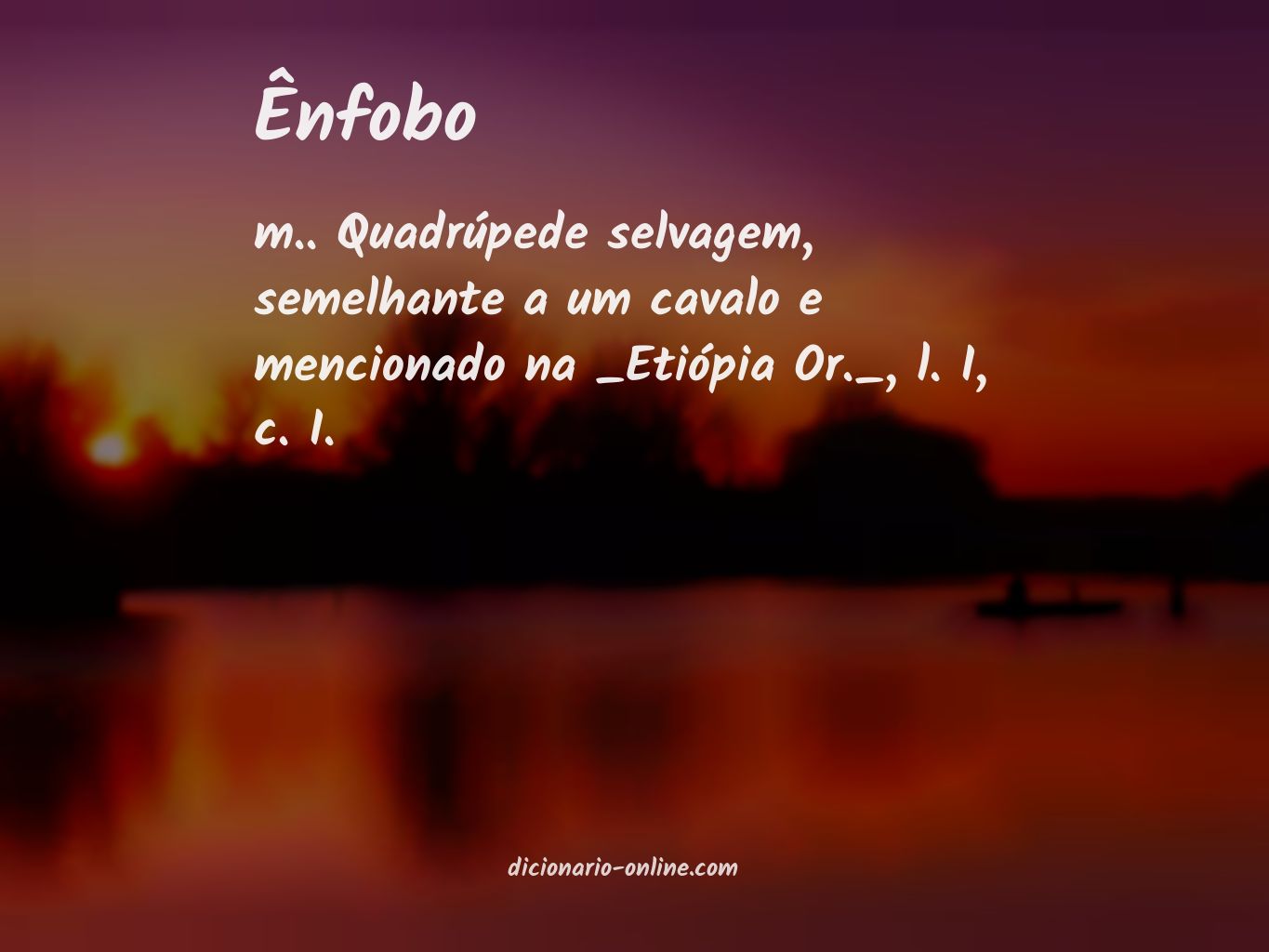 Significado de ênfobo