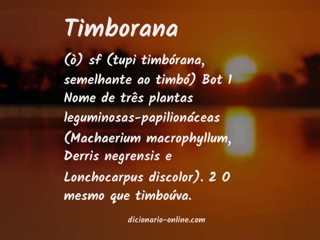 Significado de timborana