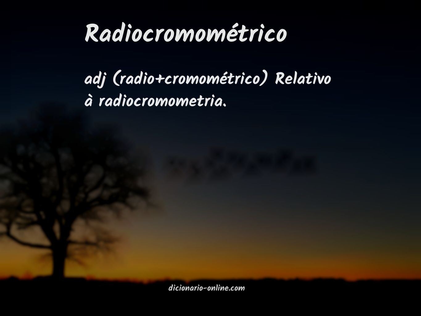 Significado de radiocromométrico