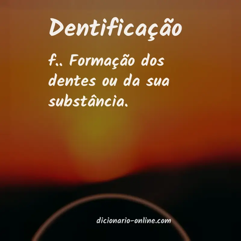 Significado de dentificação