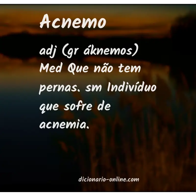 Significado de acnemo