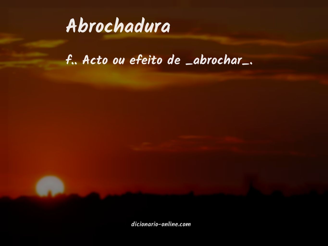 Significado de abrochadura