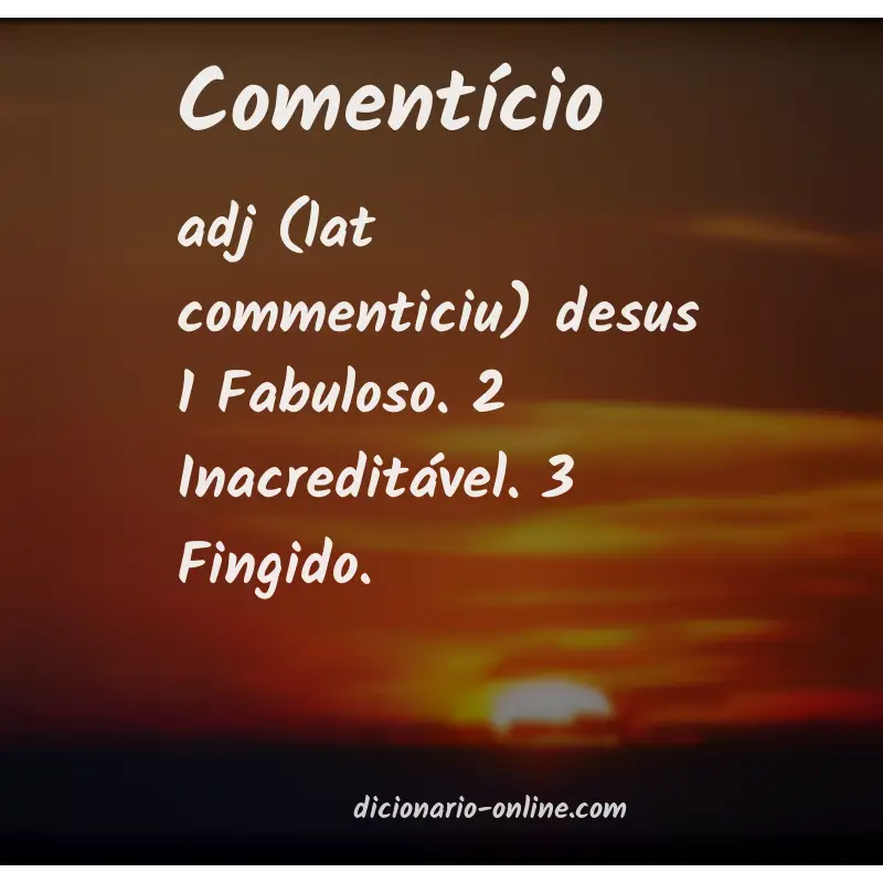 Significado de comentício