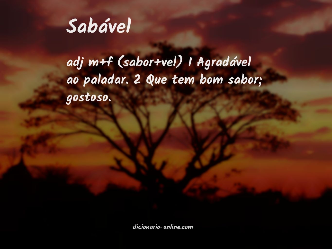 Significado de sabável