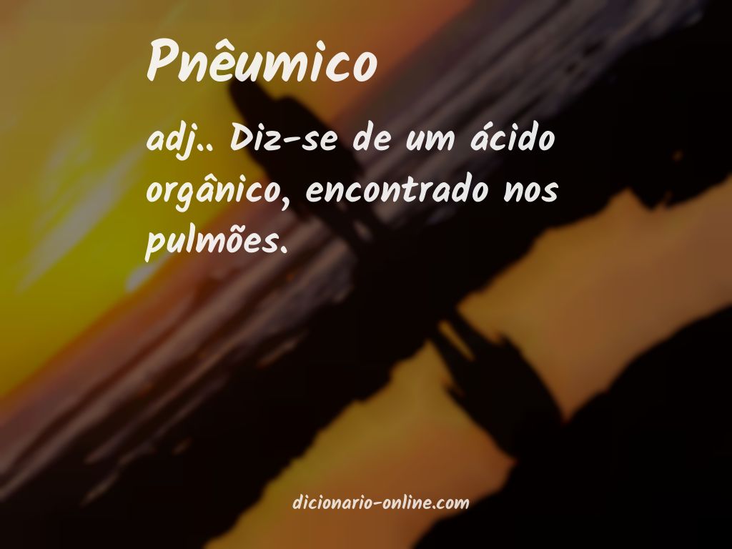 Significado de pnêumico