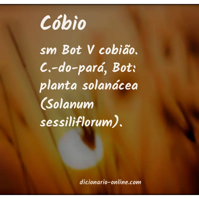 Significado de cóbio