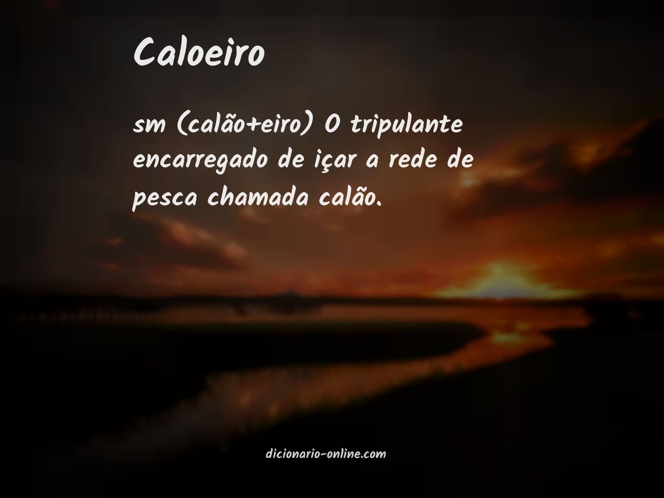 Significado de caloeiro