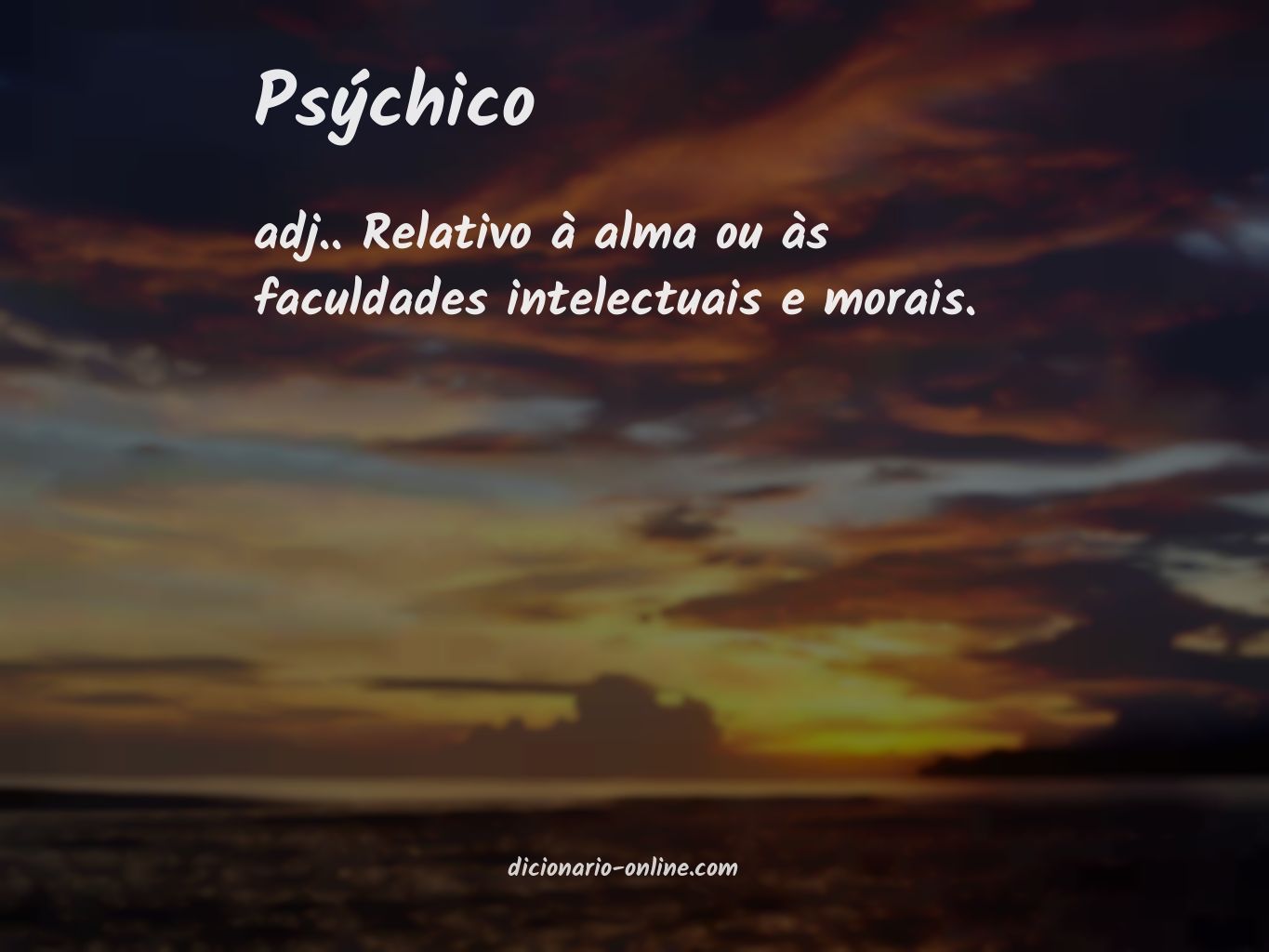 Significado de psýchico