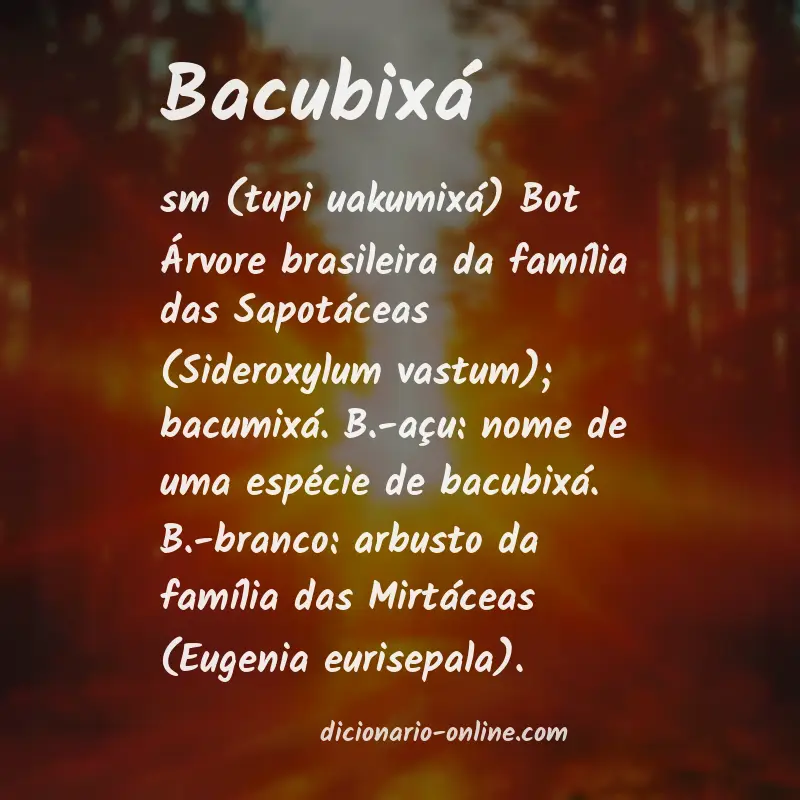 Significado de bacubixá