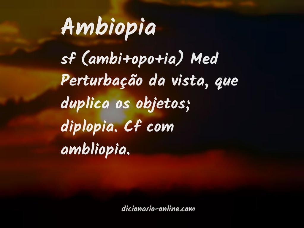 Significado de ambiopia